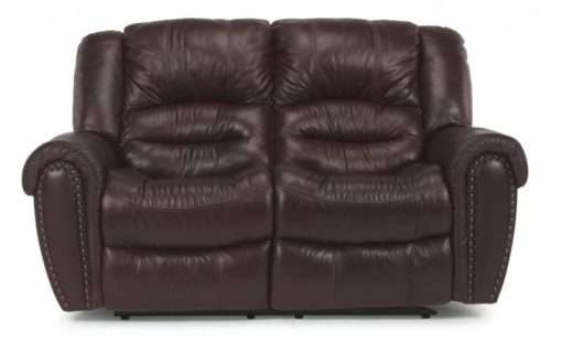 Flexsteel Town Barolo Leather Reclining Loveseat
