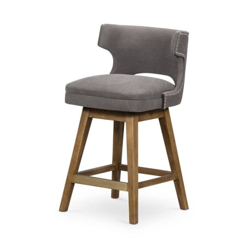 Four Hands Belfast Collection Canvas Dark Moon Task Bar Counter Stool