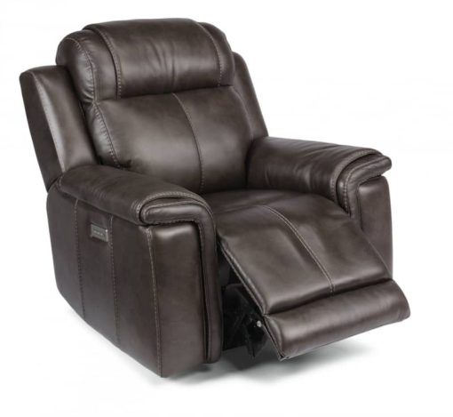 Flexsteel Kingsley Leather Power Recliner With Power Headrest