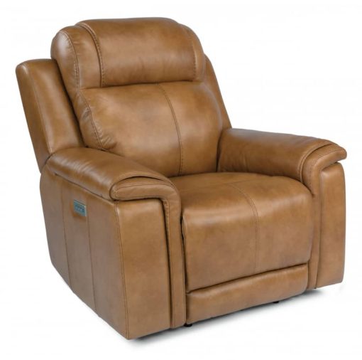 Flexsteel Kingsley Leather Power Recliner With Power Headrest
