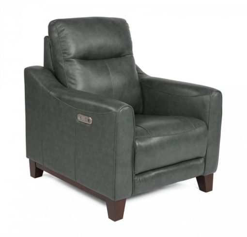 Flexsteel Forte Leather Power Recliner With Power Headrest