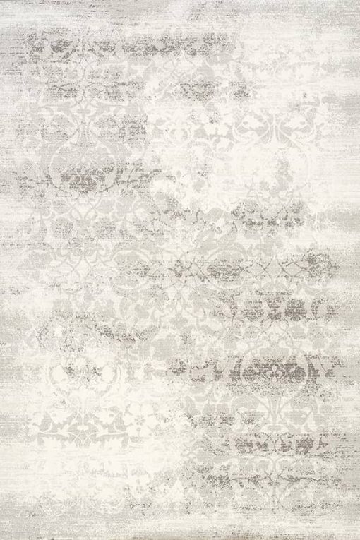 Kalora Intrigue 7'10" X 10'10" Grey Distressed Damask Rug