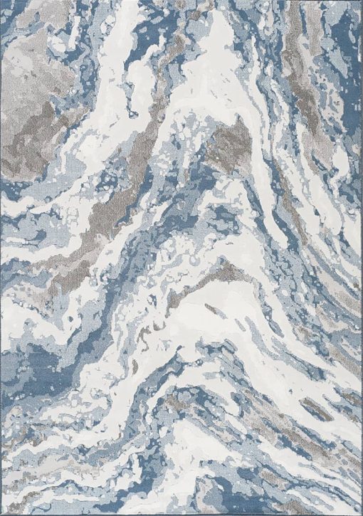 Kalora Intrigue 7'10" X 10'10" Beige/Blue/Cream Rushing Water Rug