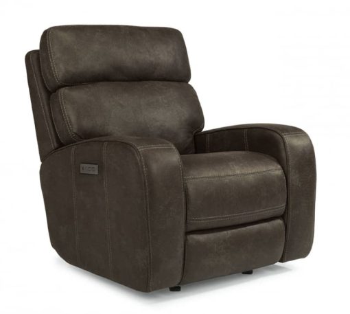 Flexsteel Tomkins Park Fabric Power Recliner With Power Headrest
