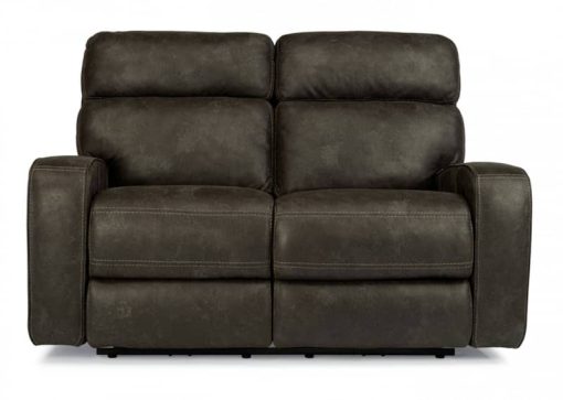 Flexsteel Tomkins Park Fabric Power Reclining Loveseat With Power Headrests