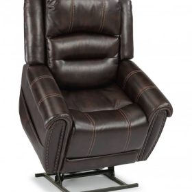 Flexsteel Oscar Fabric Power Lift Recliner With Power Headrest & Lumbar