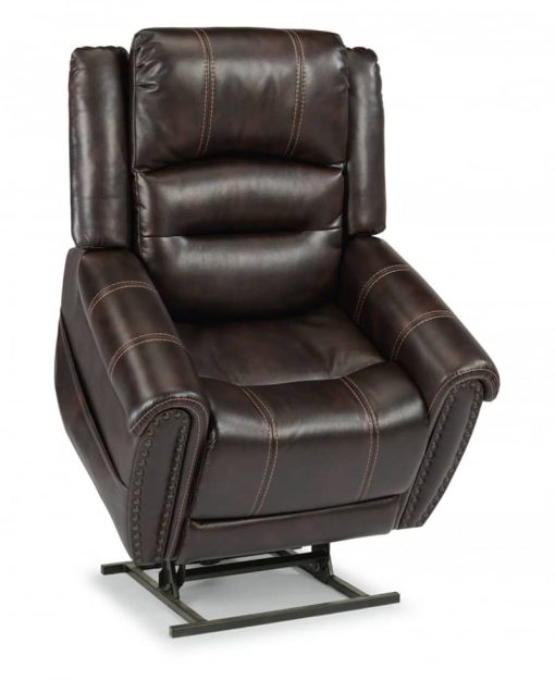 Flexsteel Oscar Fabric Power Lift Recliner With Power Headrest & Lumbar