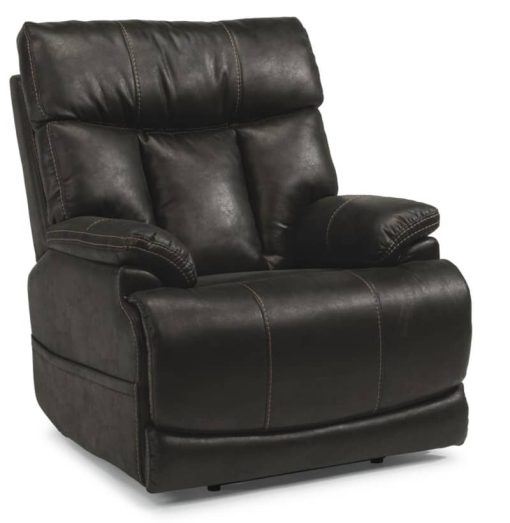 Flexsteel Clive Fabric Power Recliner With Power Headrest & Lumbar