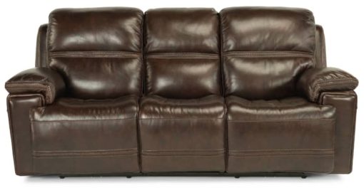 Flexsteel Fenwick Leather Power Reclining Sofa With Power Headrests - Image 3