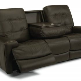 Flexsteel Wicklow Power Reclining Sofa With Power Headrests - Image 2