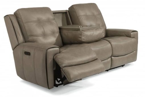 Flexsteel Wicklow Power Reclining Sofa With Power Headrests - Image 2