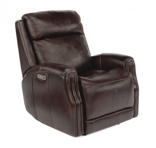 Flexsteel Stanley Leather Power Gliding Recliner With Power Headrest