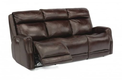 Flexsteel Stanley Power Reclining Sofa With Power Headrests
