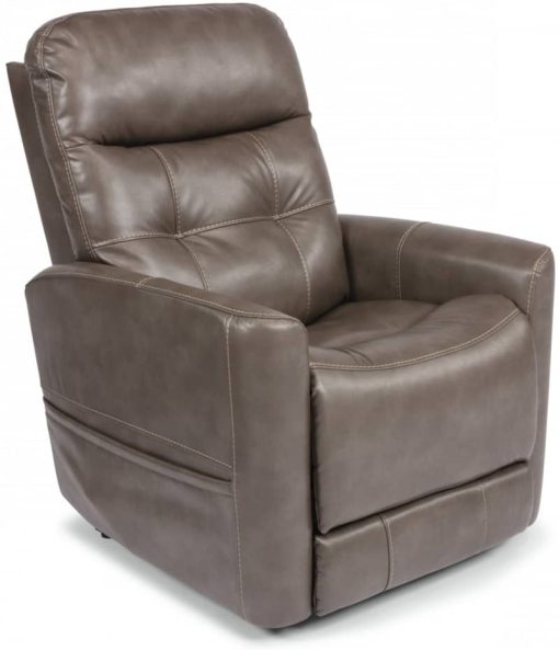 Flexsteel Kenner Fabric Power Lift Recliner With Power Headrest & Lumbar