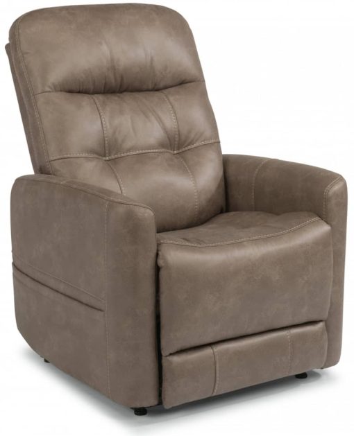 Flexsteel Kenner Fabric Power Lift Recliner With  Power Headrest & Lumbar