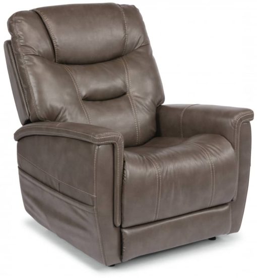 Flexsteel Shaw Fabric Power Lift Recliner With  Power Headrest & Lumbar