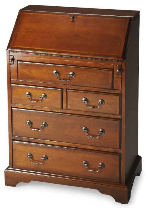Butler Specialty Company Danforth Olive Ash Burl Secretary Desk