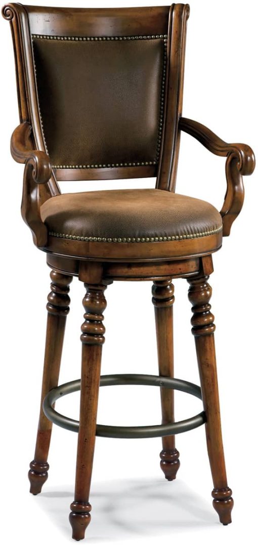 Hooker Furniture Bar And Game Room Waverly Place Memory Swivel Bar Stool