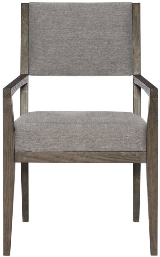 Bernhardt Linea Cerused Charcoal Arm Chair