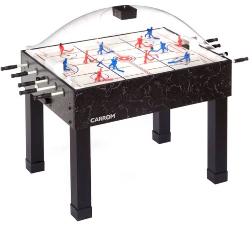 Carrom Super Stick Black Marble Hockey Game Table