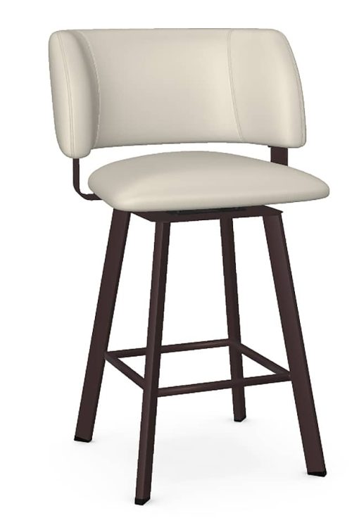Amisco Easton Oyster/Oxidado Swivel Counter Stool