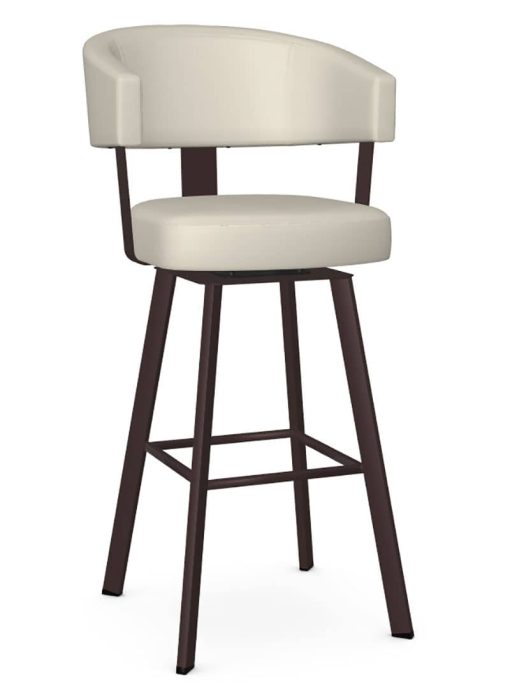 Amisco Grissom Oyster/Oxidado Bar Swivel Stool