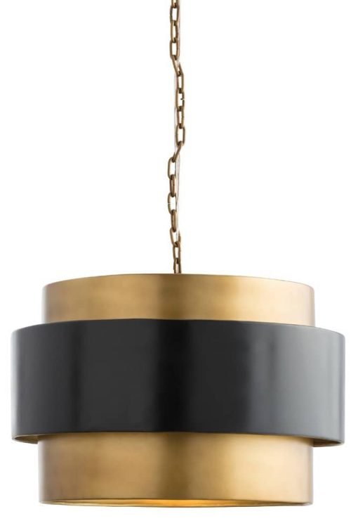Arteriors Nolan Vintage Brass / Dark Bronze Small Pendant