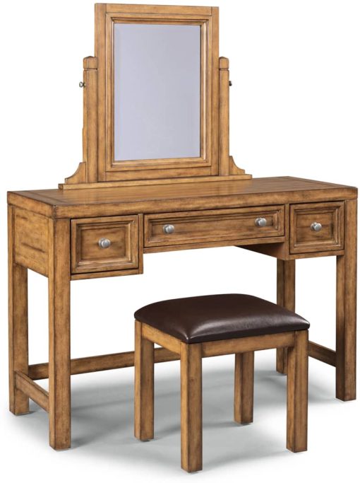 Homestyles Sedona Toffee Vanity & Mirror With Bench