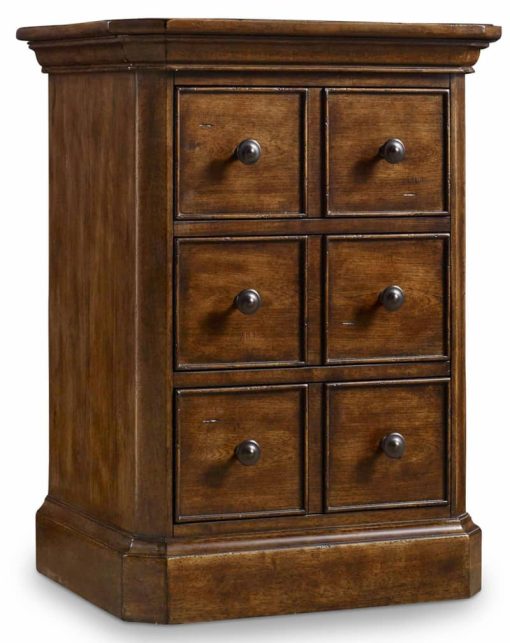 Hooker Furniture Archivist Dark Wood Three-Drawer Telephone Table