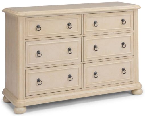 Homestyles Provence Antiqued White 6 Drawer Dresser