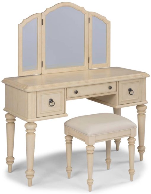 Homestyles Provence Antiqued White Vanity Set