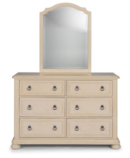 Homestyles Provence Antiqued White Dresser w/ Mirror