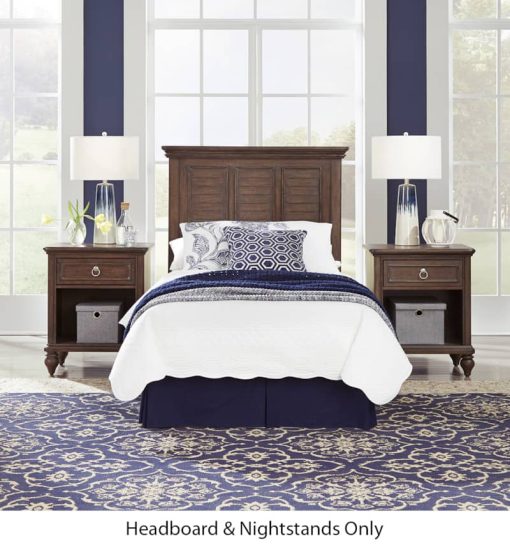 Homestyles Southport Distressed Oak Twin Headboard & 2 Nightstands