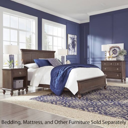 Homestyles Southport Distressed Oak Queen Bed, Nightstand & Chest