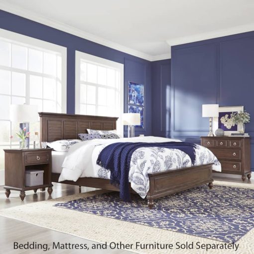 Homestyles Southport Distressed Oak King Bed, Nightstand & Drawer Chest