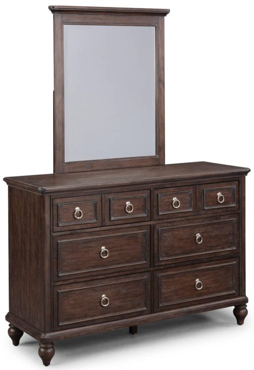 Homestyles Southport Distressed Oak Dresser With Mirror