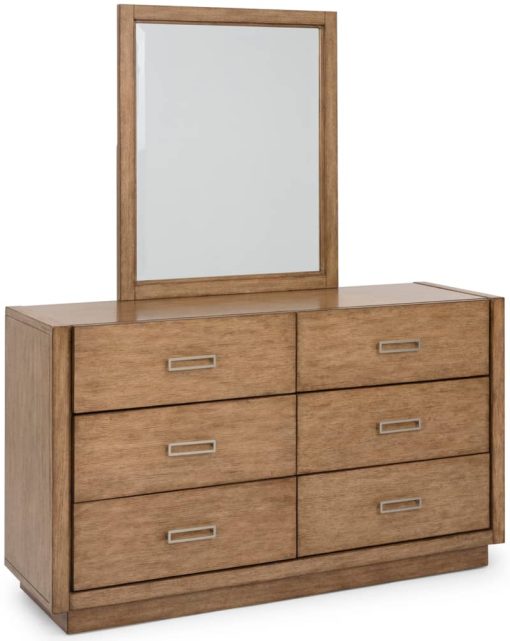 Homestyles Big Sur Oak Six Drawer Dresser & Mirror