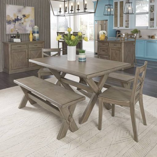 Homestyles Mountain Lodge Gray 5-Piece Dining Set