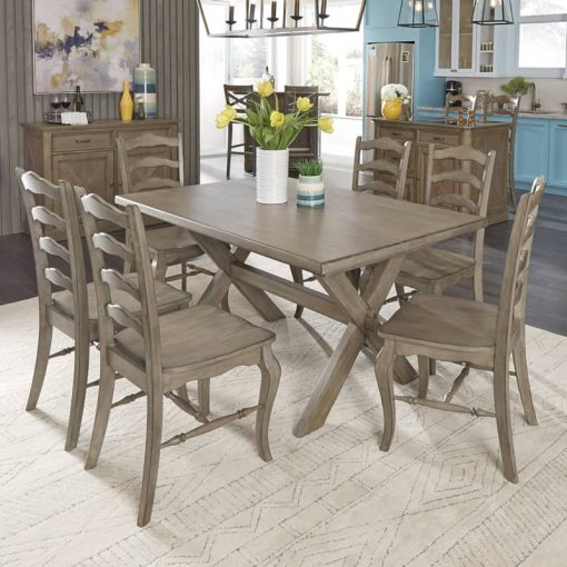 Homestyles Mountain Lodge Gray 7-Piece Dining Set