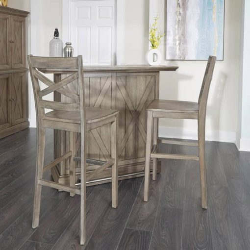 Homestyles Mountain Lodge Gray 3-Piece Bar Set