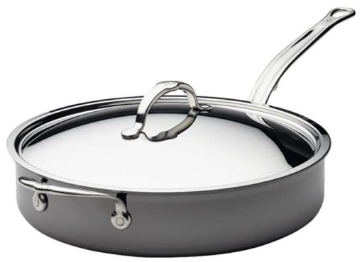 Hestan Nanobond 5 Qt. Stainless Steel Covered Saute Pan With Helper Handle And Lid