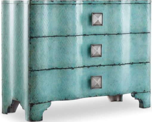 Hooker Furniture Living Room Melange Turquoise Crackle Chest