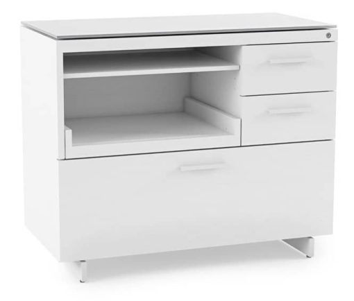 BDI Centro 6417 Satin White File Multifunction Cabinet