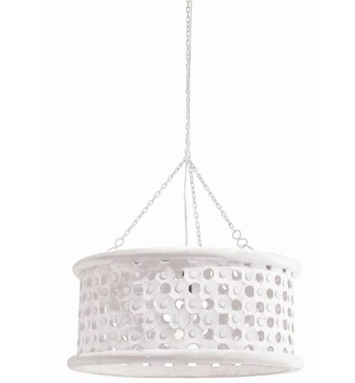 Arteriors Jarrod Whitewashed Wood Small Pendant