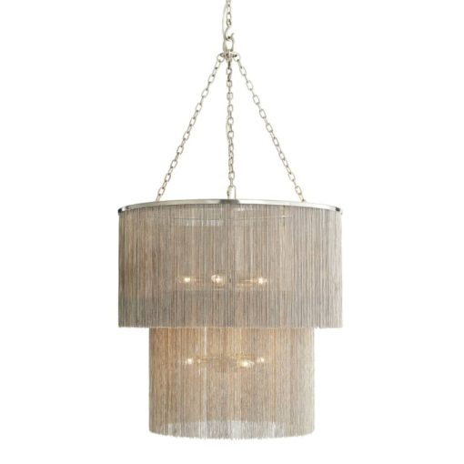 Arteriors James 9 Light 24" Antique Nickel Chandelier