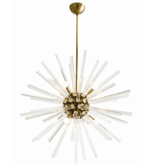 Arteriors Hanley Antique Brass Large Chandelier