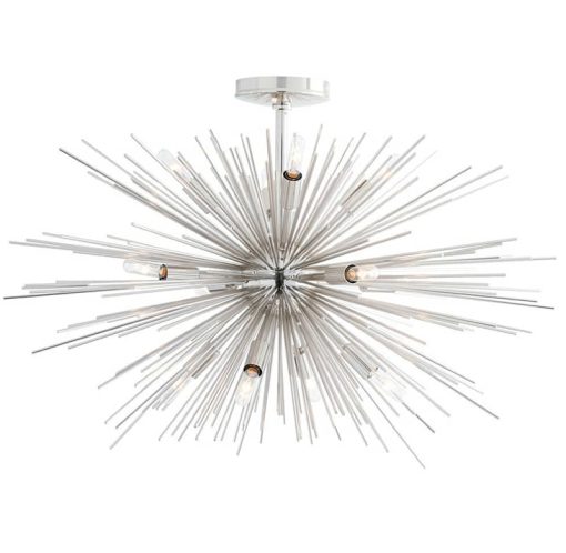 Arteriors Zanadoo Polished Nickel Fixed Chandelier