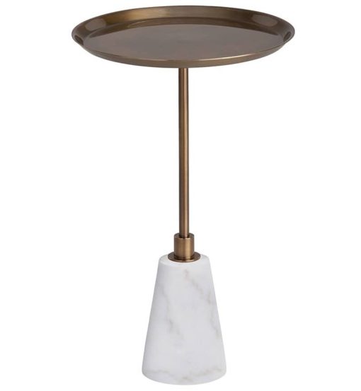 Arteriors Celeste Vintage Brass Accent Table