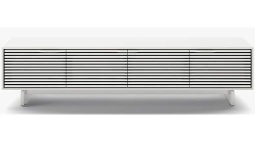 BDI Align Satin White Quad Media Low Cabinet