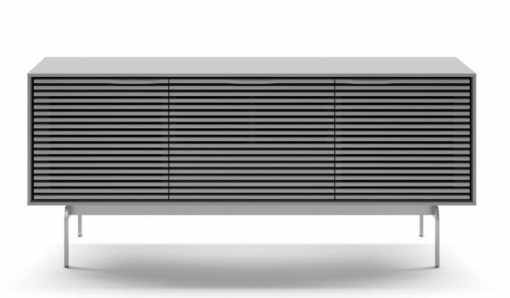 BDI Align Fog Grey Triple Console Cabinet